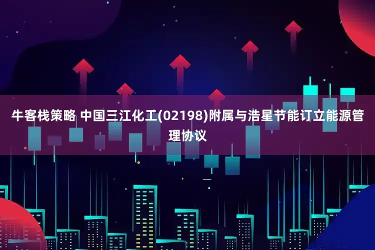 牛客栈策略 中国三江化工(02198)附属与浩星节能订立能源管理协议
