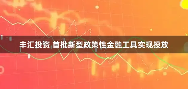 丰汇投资 首批新型政策性金融工具实现投放